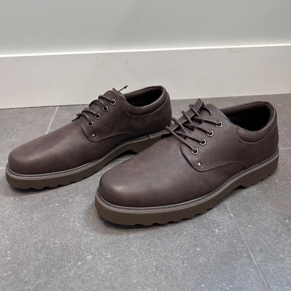 New Jousen Milan Men’s Size 10 Brown Leather Dress Shoes Work Event Fashion - Picture 5 of 7